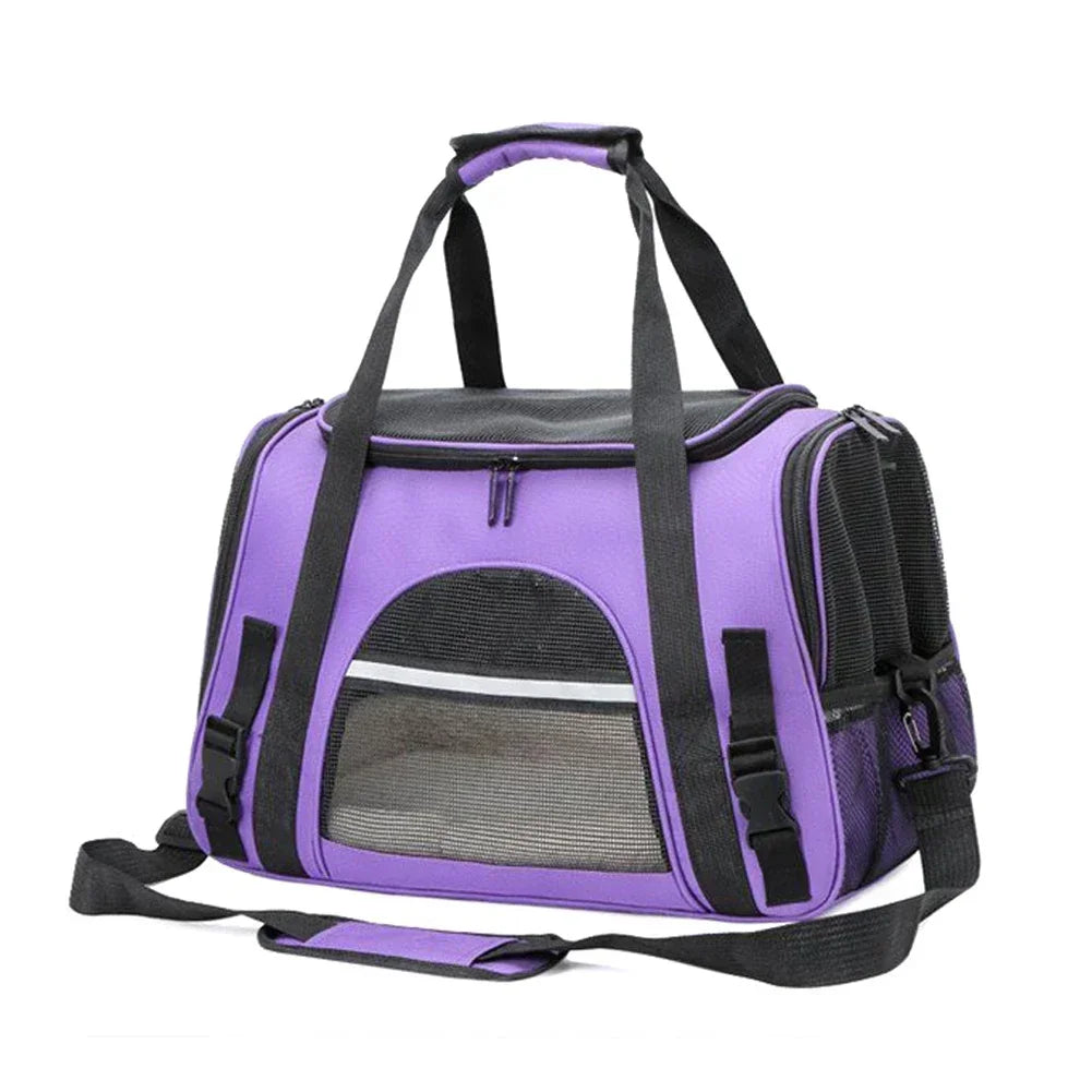 Dog Carrier Bag With Thick Cotton Cushion Pet Aviation Backpack Anti-suffocation Portable Travel Bag Pet Dog Bag Mesh Outdoor