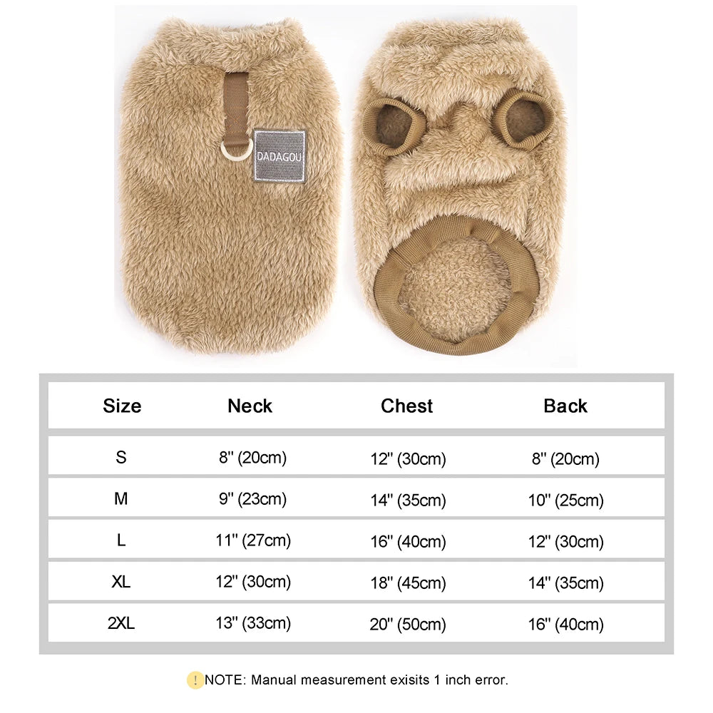 Warm Pet Clothes Soft Coral Fleece Dog Vest Coat Long Fur Cat Sweater Apparel For Chihuahua Yorkie Terrier Shih Tzu Pet Outfit