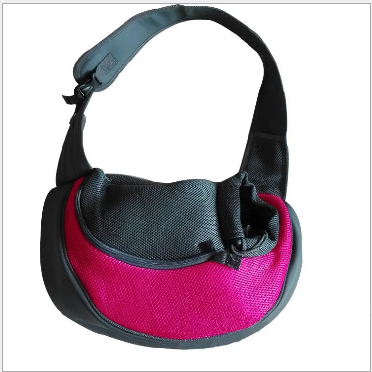 Pet Dog Carrier Bag Sling Messenger Bag Portable Comfortable Breathable Hand Free Shoulder Crossbody Bag for Nylon Mesh Fabric