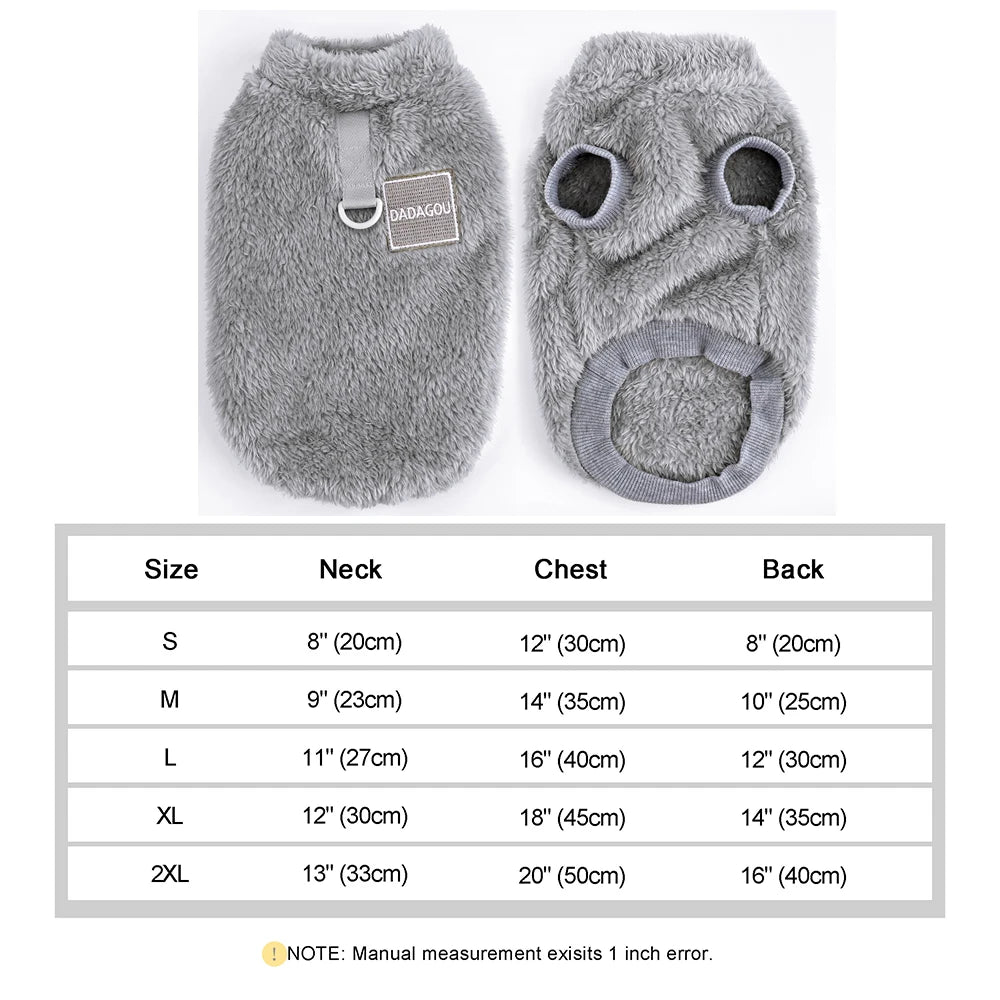 Warm Pet Clothes Soft Coral Fleece Dog Vest Coat Long Fur Cat Sweater Apparel For Chihuahua Yorkie Terrier Shih Tzu Pet Outfit