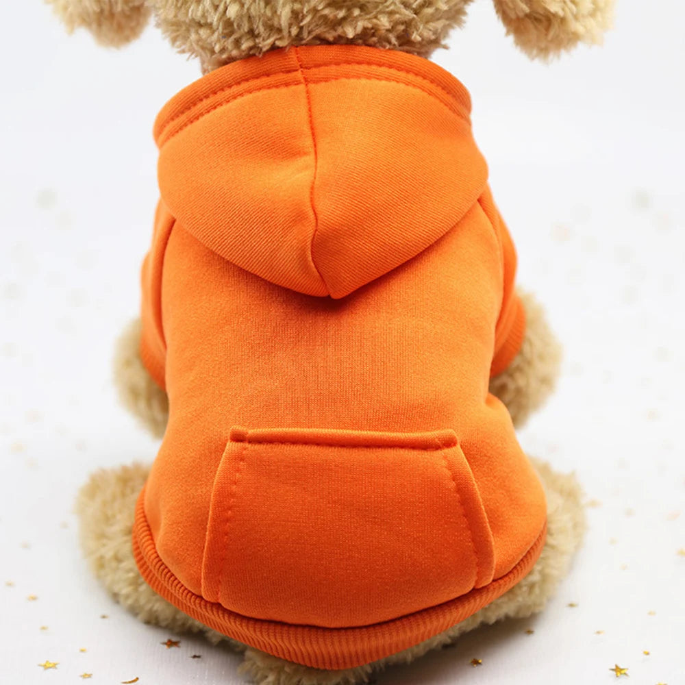 Dog Winter Warm Hooded Sweatshirt For Small Medium Dog Pet Coat Puppy Cat Apparel Outfit Clothes For Chihuahuas French Bulldog